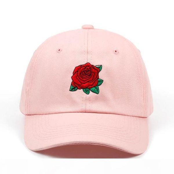 

j fashion rose embroidered cotton baseball caps solid snapback cap adjustable dad hat wholesale hatdr35623, Blue;gray