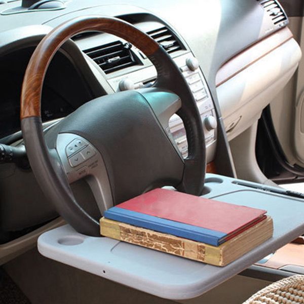 

new fashion car desk coffee holder lapcomputer table steering wheel universal portable eat work drink seat auto accessories