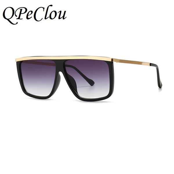 

qpeclou 2020 new unique modern square sunglasses for women, brand designer vintage brown sunglasses, big sunglasses for men, White;black