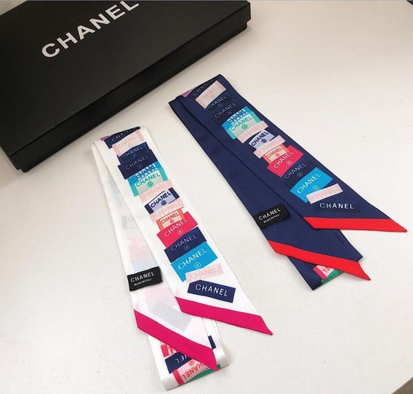 

роскошный шелковый галстук моде классические женщин, 100% шелк головы бренда волос группа дизайнера шарф небольшой ленты louis vuitton печат, Blue;gray