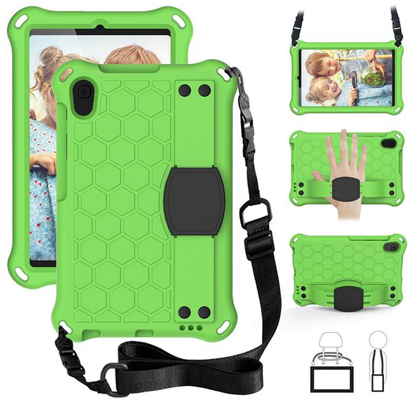 

kids case for huawei mediapad m6 8.4 matepad t8 mediadp m5 lite 8.0 shockproof cover+shoulder strap