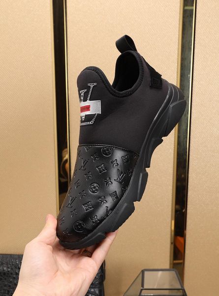 

2020n high-end men's leather print low-casual shoes, high-quality large size fashion wild lace-up sneakers, size: 38-451, Black