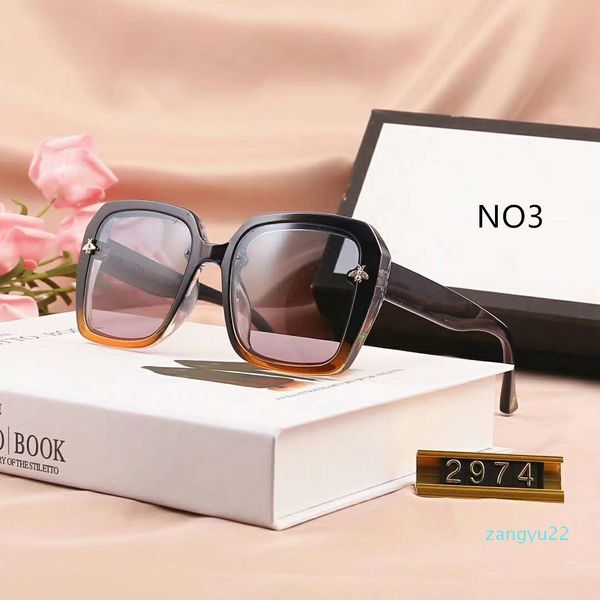 

wholesale-2020 beach summer box designer sunglasses goggle with womens color brand sunglasses glasses 2974 5 new super women uv400 qual glhx, White;black