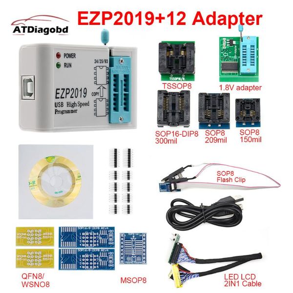 

2020 ezp 2020 high speed usb programmer ezp2020 with 12 sockets support 24 25 26 93 eeprom 25 flash bios chip support win7&win8