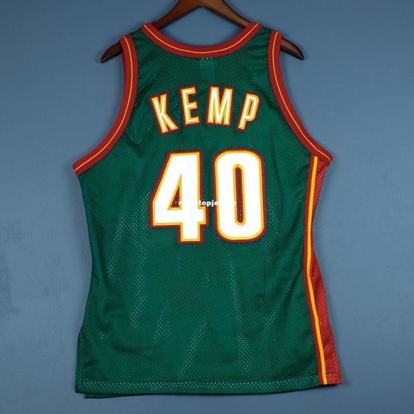 

100% stitched shawn kemp sewn away champion jersey  - payton mens vest size xs-6xl stitched basketball jerseys ncaa, Gray