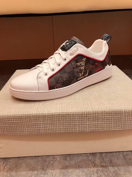

2020 fashion shoes autumn man casual #13;lv louis vuitton luxury trend breathable sneakers men zapatosn hombre flats #1 36, Black