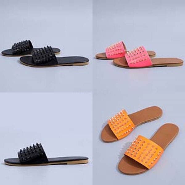 

beac 2020 men women slide slippers dener soes slide summer fasion wide flat slippery wit tick slippers slipper flip flops#617#468, Black