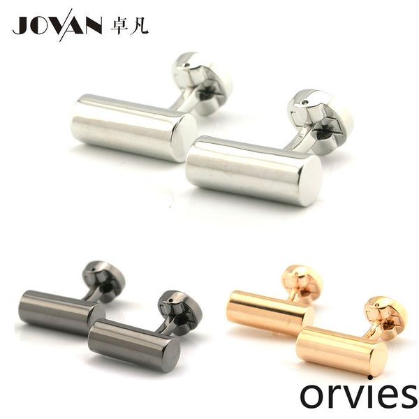 

2020 designer tricolor column cuff link lathe process sleeve pin wholesale cuff link, Silver