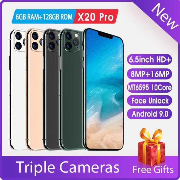 

модели spot смартфона x20pro большого экрана 6,5 большого экран 6,5 дюйма unicom 3g android 6 + 128 недорогих оптовая приграничный мобильный