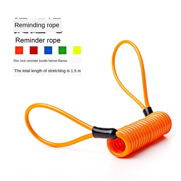 

lengthened spring wire rope 1.5 m steel wire package plastic anti-theft reminder rope orange green yellow blue multicolor optional