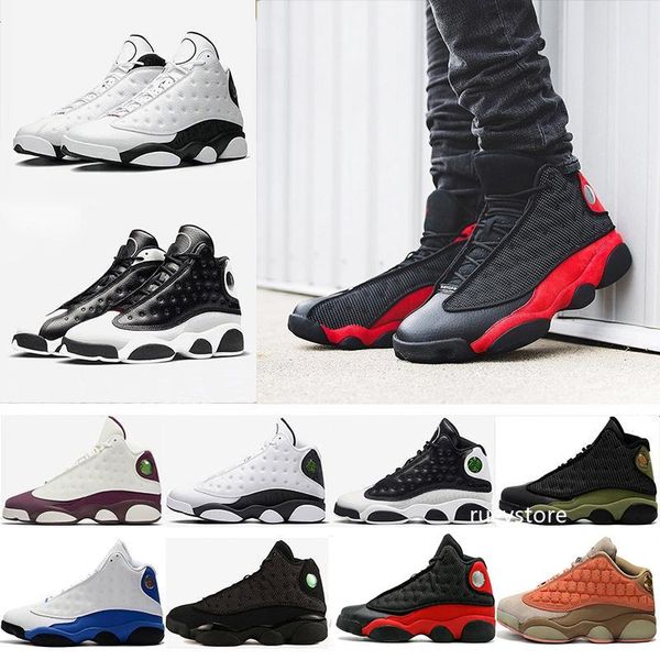 

13 basketball shoes men women outdoor bred red brown cap and gown new 13s sports white black grey j13 sneakers