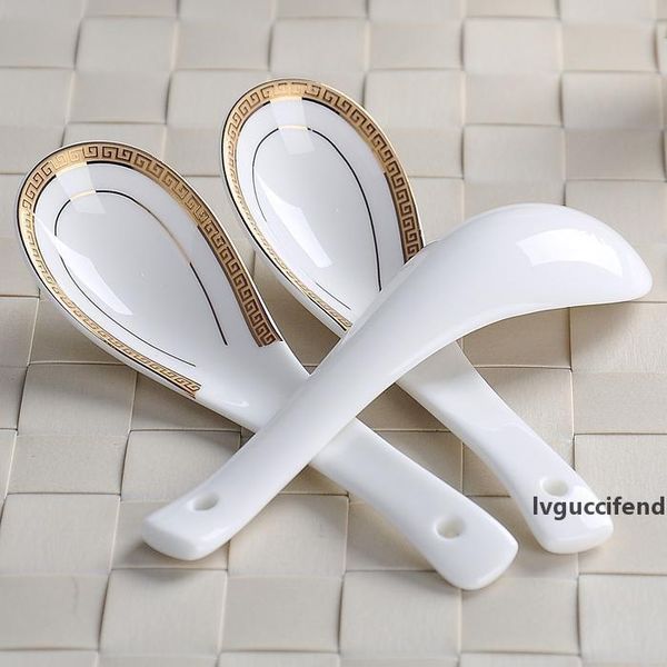 

new design 6 -piece set bone china ,creative design chinese rice scoop spoon set ,korean ice cream ladle soup spoon ,cute spoons