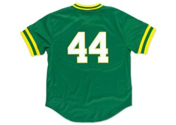 

reggie jackson mitchell & ness 1987 mesh mens stitched xs-6xl baseball jerseys, Gray