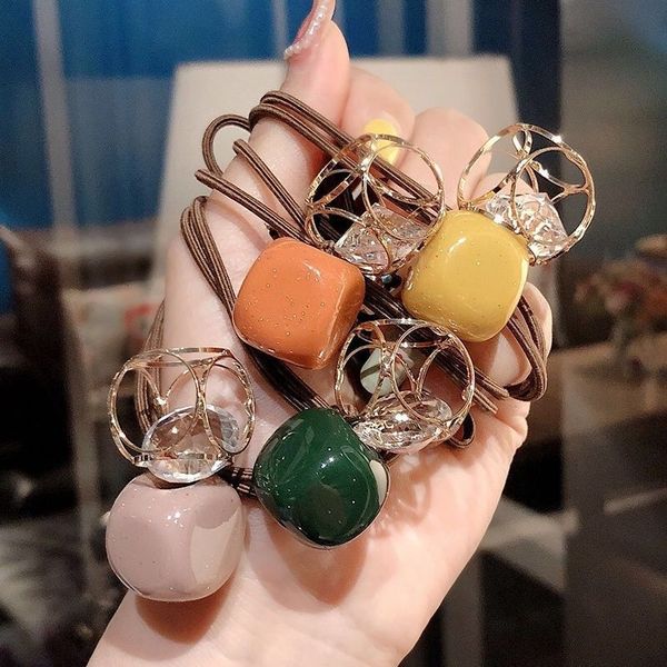 

tiktok net red girl cube band hair accessories children cartoon bow cute pearl rubik's cube hair band, Slivery;white
