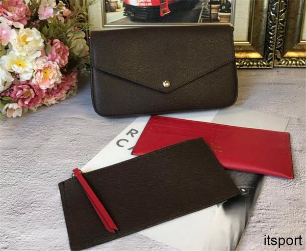 

3pcs set classic fashion women designger handbags genuine cowhide leather laser hardware crossbody shoulder chain bags wallet card bag