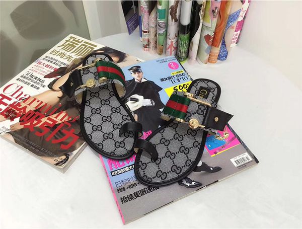 

fashion designer summer slide outdoor beach flat heel stitched 2020 fashion slippers35-42, Blue;gray