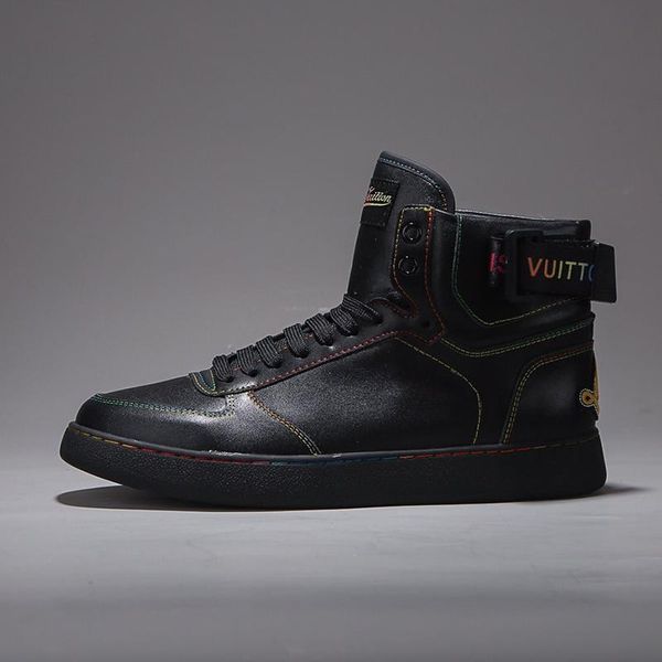 

rivoli sneaker boots mens shoes fashion classic comfortable luxury footwears lace -up casual men boots chaussures de sport pour hommes, Black