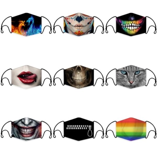 

washable fashion print masks american parade i can't breathe face mask out door sport riding designer mask t9i00396#254