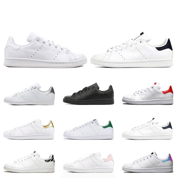 

высокое качество smith flat тапки мужчины женщины chaussures зеленый черный белый темно-синий oreo радуга стан моды тренер открытый обувь сп, Black