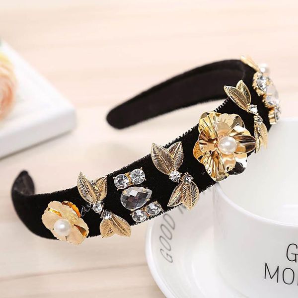 Diamant-Frauen-Haarstäbchen, Vintage-Perlen-Frauen-Stirnband, Blumenmädchen-Designer-Stirnbänder, Haar-Accessoires für Frauen-Stirnbänder