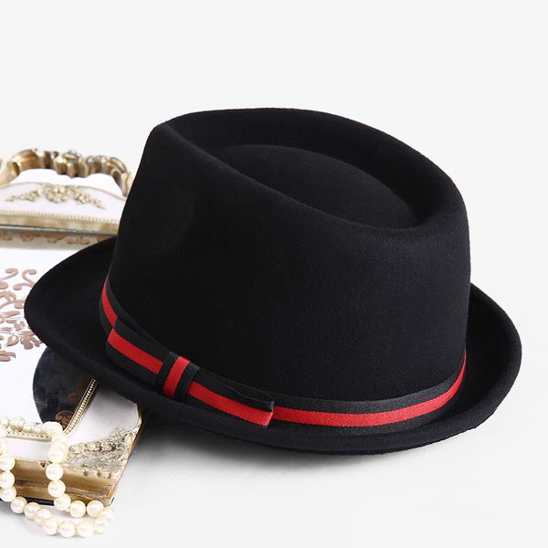 

beckyruiwu men fedora hat fashion 100% pure australia wool men's hat with pork pie for classic wool felt, Blue;gray