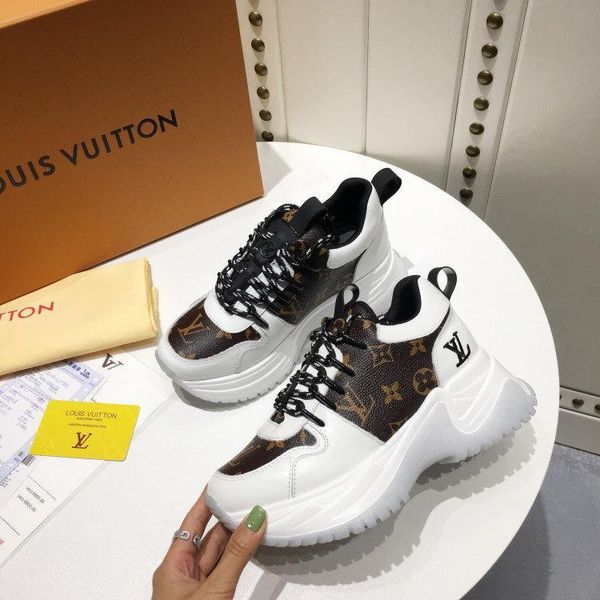 

designer luxury women's casual fashion shoes, women's outdoor casual shoes, leather material, original box 67, Black