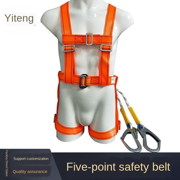 

uc7wd national standard double hook five-point national standard double hook five-point red yiteng safety belt buffer full body safety belt