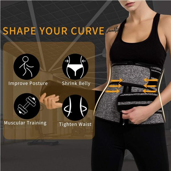 Vendita calda Cintura dimagrante Body Shaper Vita Trainer Fasce Doppie cinghie Cincher Corsetto Fitness Cintura per il sudore Cintura Shapewear DHL