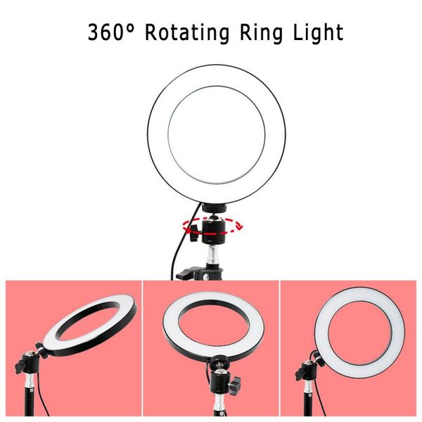 

factory 16/20cm ring light led selfie ring light lamp studio pgraphy p lighting fill light 3 options ring with tr