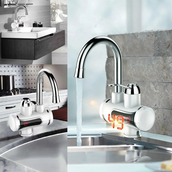 

360Â° electric faucet 3s fast instant heater tap kitchen bathroom cold tap