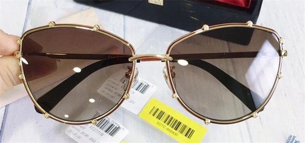 

the latest fashion designer sunglasses 114 pilot frame frame stitching color leg protection light color decorative eyewear quality, White;black