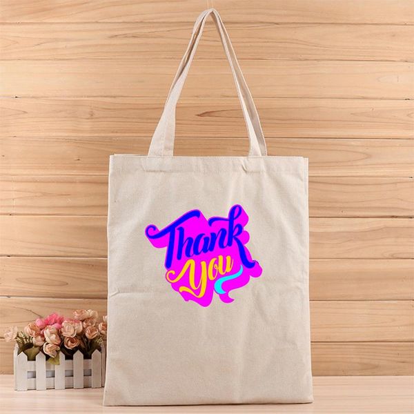 

fashion creative thank you girl and womens casual canvas tote bags suits for shopping,gift,wedding, birthday or anything else