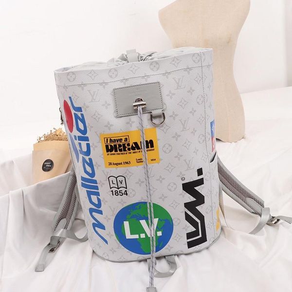 

vintage style new arrival womens bag luxury designer backpacks women leather drawstring bucket bag large capacity casual travel rucksack