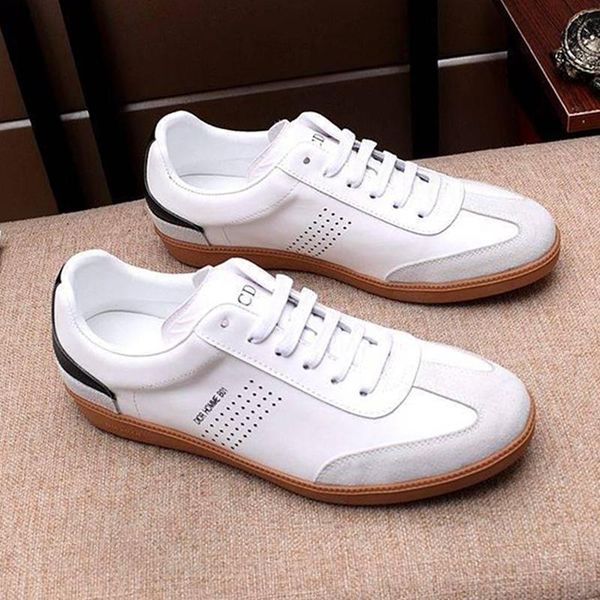 

lightweight men 's shoes new arrival fashion low luxury design lace -up breathable mens shoes calfskin sneaker b01 logo manner sch