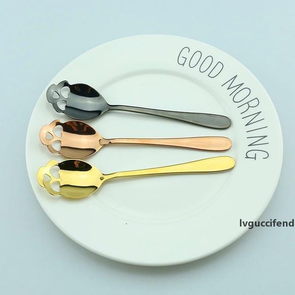 

colored skull spoons sugar skull tea spoons novelty spoons stainless steel 304 gold copper black cutlery