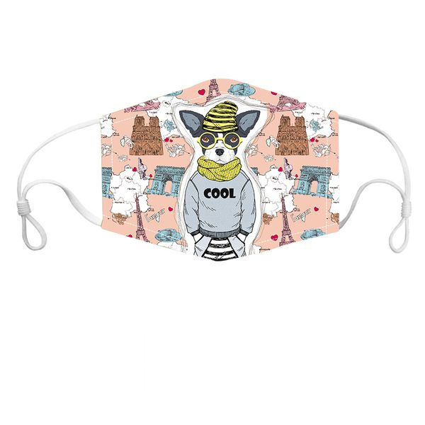 

new arrival cool dog printed individual package face mask washable neck gaiter face mask custom design mask