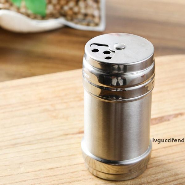 

200pcs/lot stainless steel spice shaker pepper salt bottles condiment container kitchen tool seasoning container lx8871