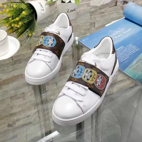 

2020j luxury men's and women's graffiti hand-painted casual sports shoes, fashionable wild high-end couple banquet shoes, size: 35, Black