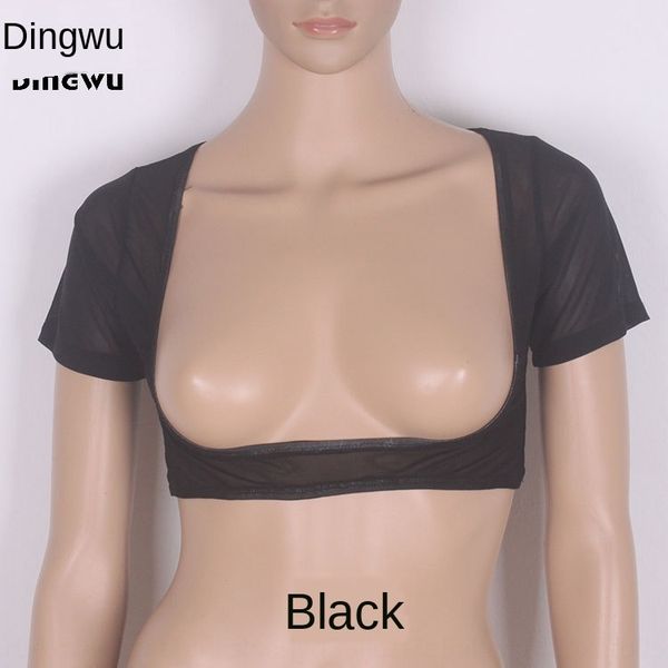 

0r04p живот новый женский танец живота с короткими рукавами практика короткий рукав маленький взрослый индийский танец практика top сетки по, Black;red