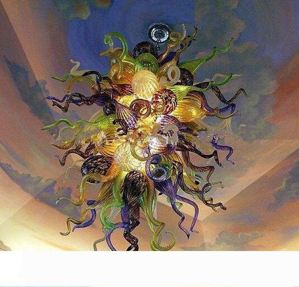 

vintage ceiling lights villa art decor hanging pendant light multicolor murano glass led light fixtures 100% hand blown glass chandeliers