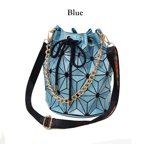 

bucket bag handbag purse geometric handbags plaid chain shoulder crossbody bags laser diamond bag womens designer bag handbags, Silver