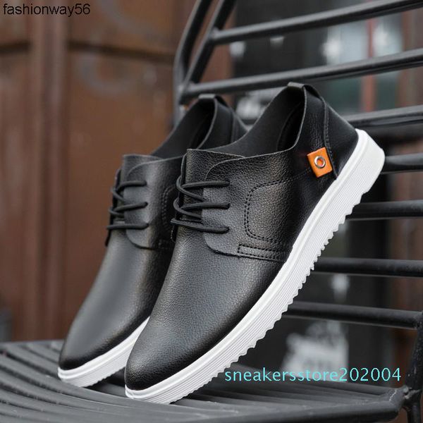 

2019 new british style men quality casual shoes lightweight paris design comfortable breathable flat shoes men k8-54 s04, Black