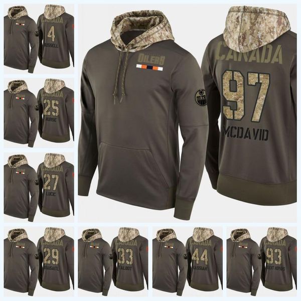 

97 mcdavid edmonton oilers camo national flag hoodie milan lucic cam talbot leon draisaitl zack kassian darnell nurse hockey jersey, Black;red