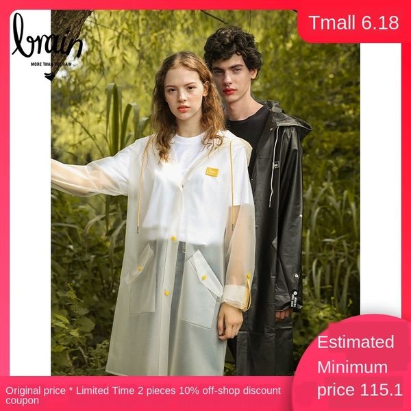 

thickened raincoat women's long men's transparent cute poncho fashion single hiking tide outdoor whole cloak cloak body riot, Red;brown
