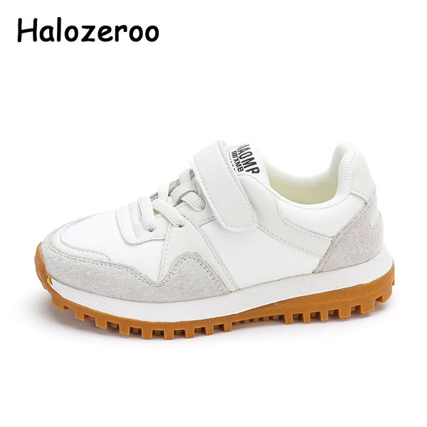 

autumn kids sport sneakers baby girls mesh beige shoes children real leather chunky sneakers boys brand casual trainers, Black