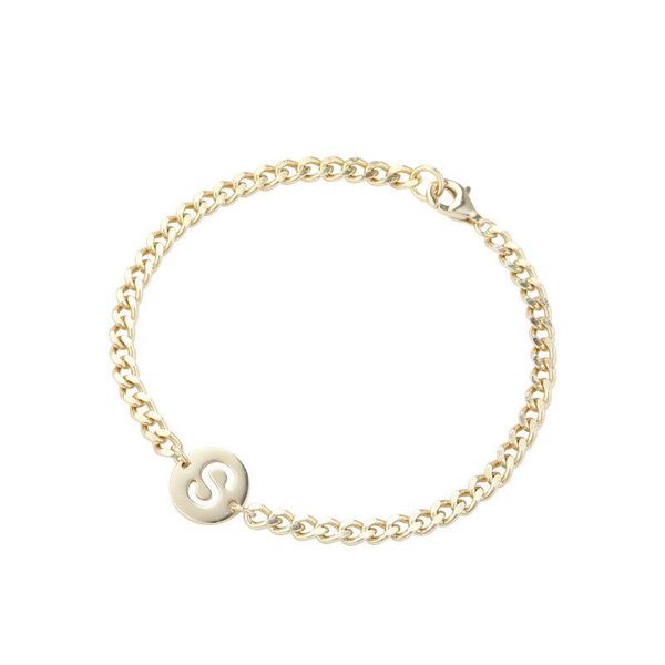 

fashion sterling 925 silver bracelet for women simple letters students gold color bracelet sweet girlfriends party jewelry gifts, Black