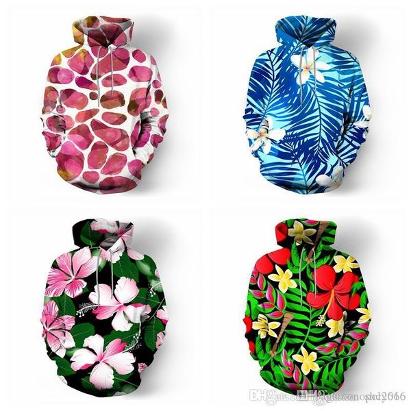 

men 3d digital print zipper cardigan male long sleeve sweater hooded flower spot hoodies & sweatshirts jacket coat thick clothing, Black