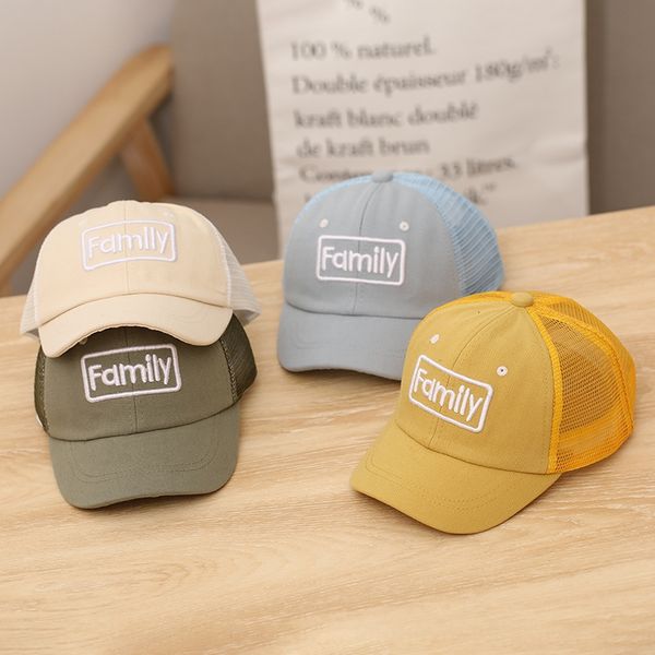 

korean style children' baseball summer breathable net male baseball cap sun sun hat and female baby outdoor sunshade hat cap cap, Blue;gray