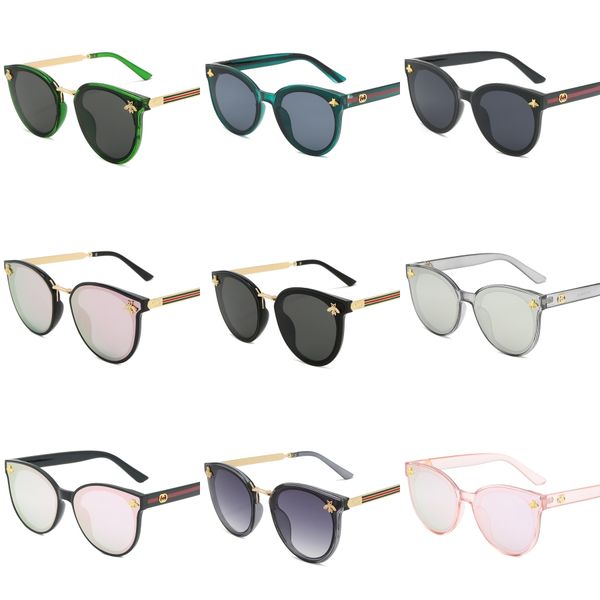 

hbk pilot oversized diamond bees fashion sunglasses uv400 ocean lens plastic trendy pink purple black exquisite sun glasses de#913, White;black