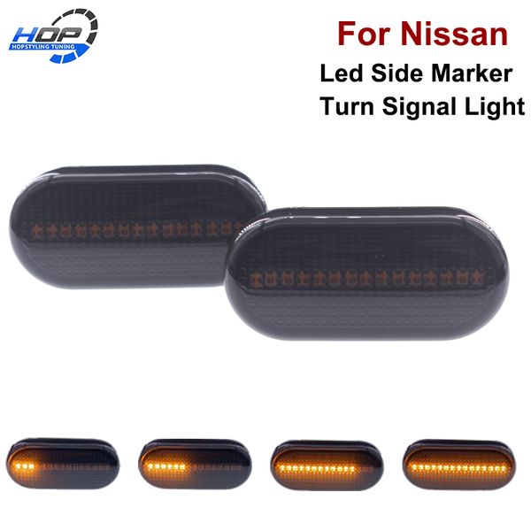 

2x dynamic led side marker fender light sequential blinker lamp light for cube frontier 350 z33 np300 qashqai versa nava